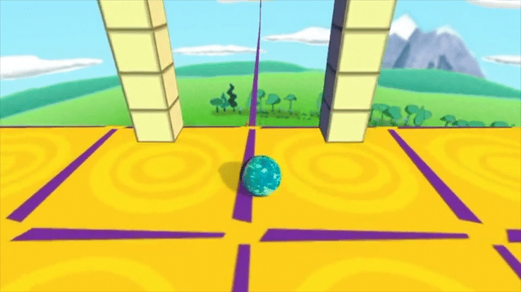 Screenshots of a game called Marble Blast